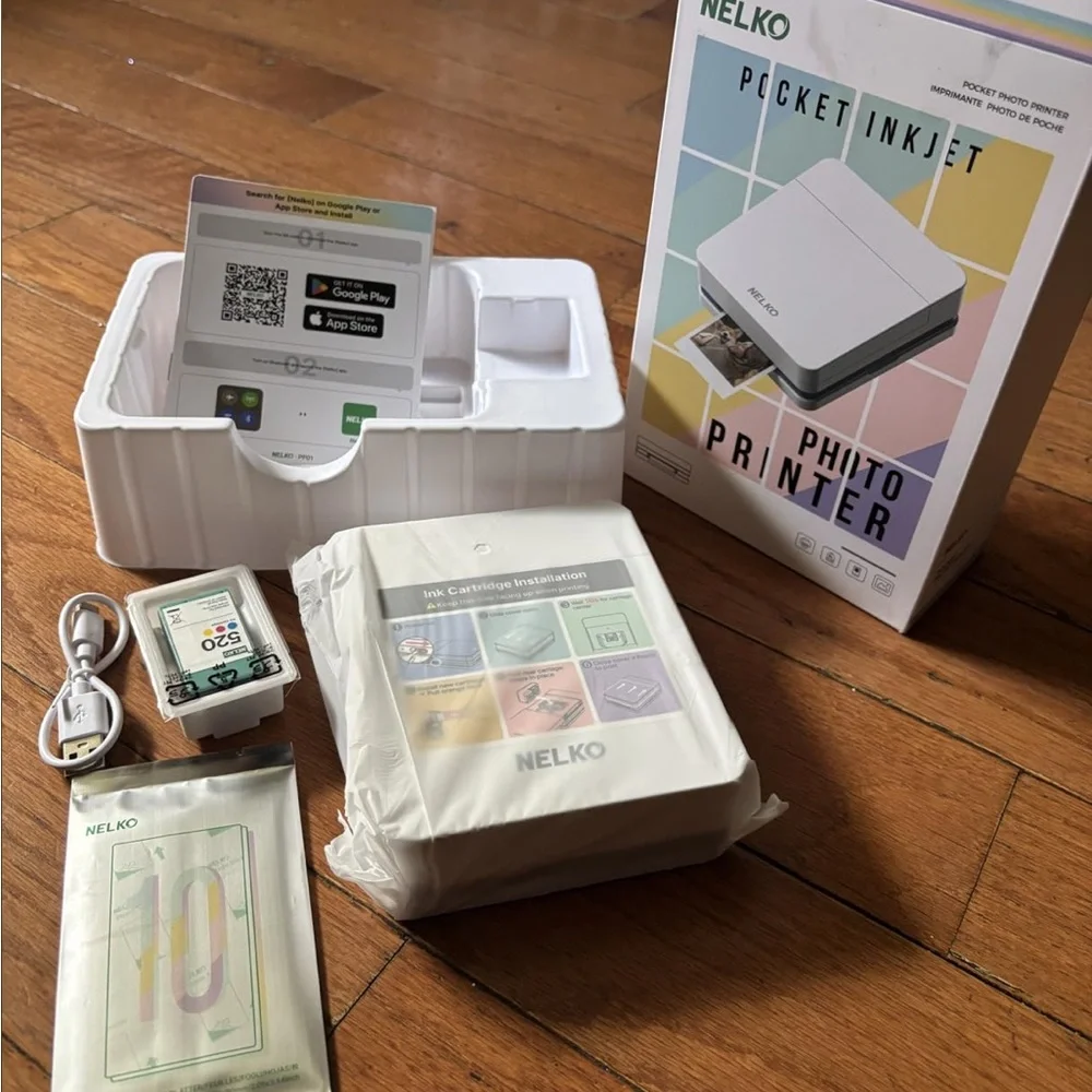 Elk White Pocket Inkjet Photo Printer